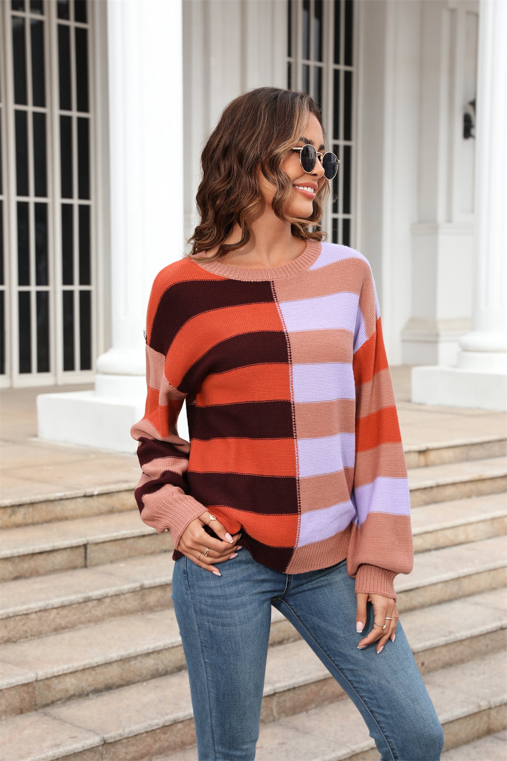 Amanda Color Block Sweater