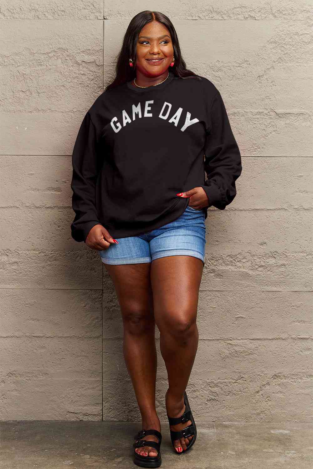 Simply Love Full Size Game Day Graphic Sweatshirt