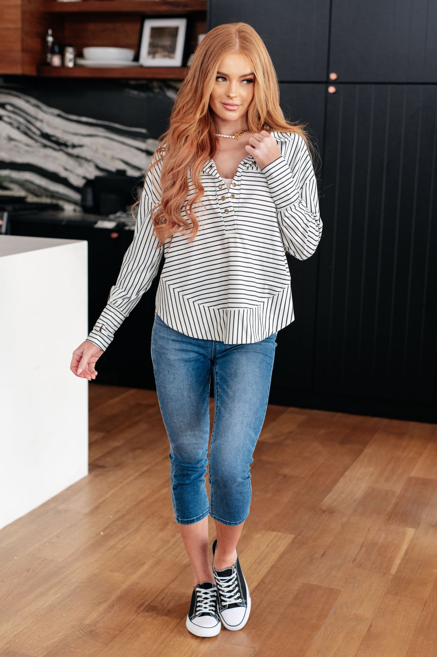 Striped Serendipity Pullover Top