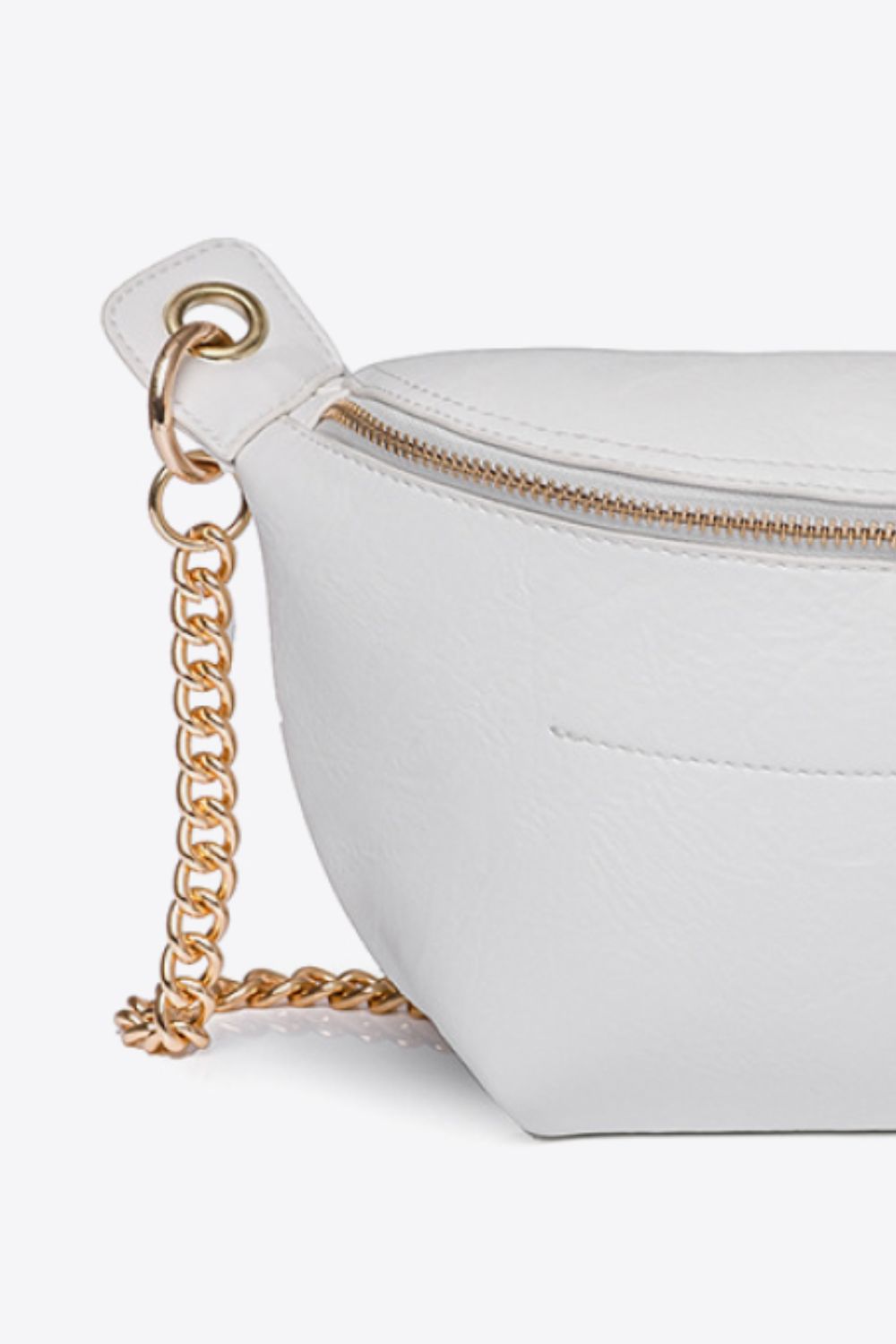 Vegan Leather Chain Strap Crossbody Bag