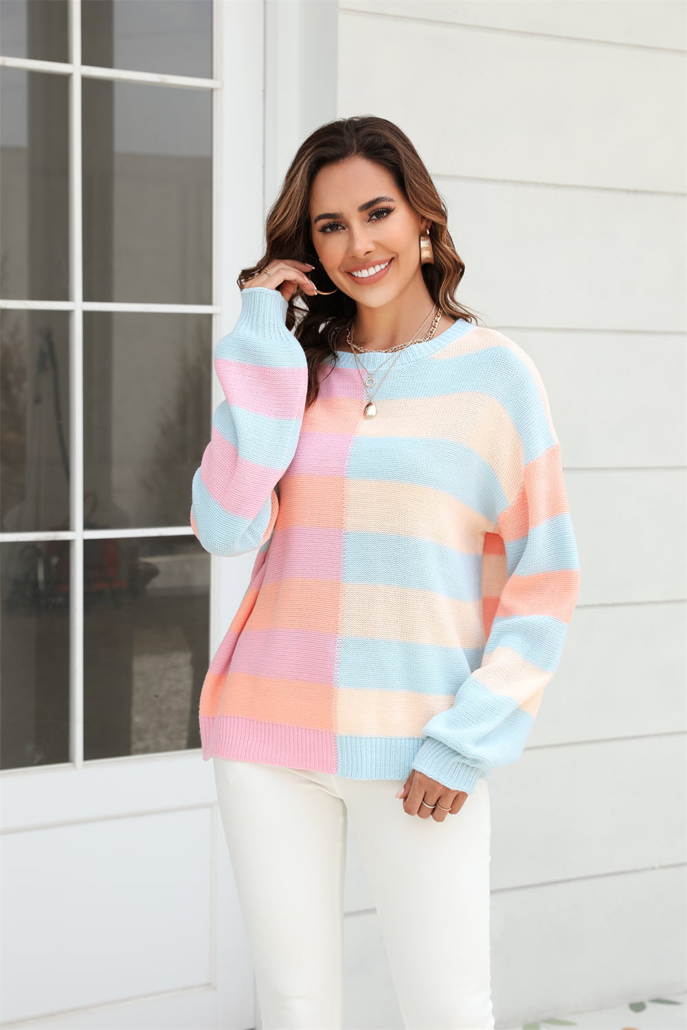 Amanda Color Block Sweater