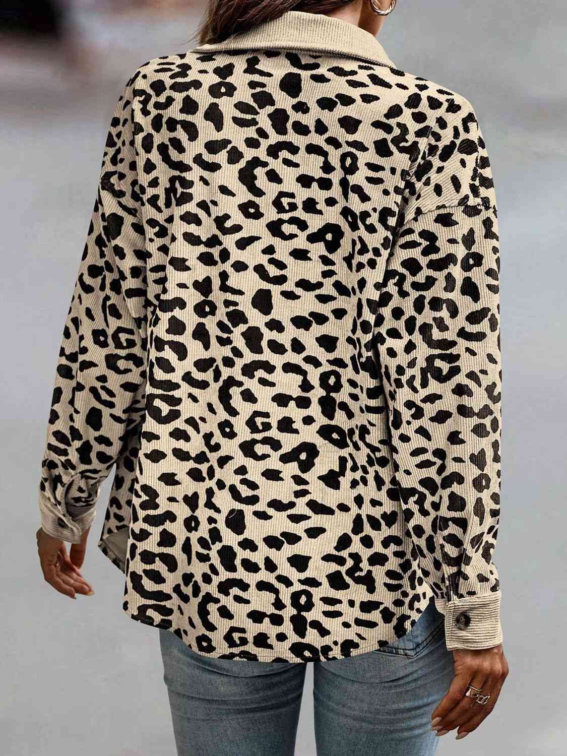 Jeanie Leopard Buttoned Jacket