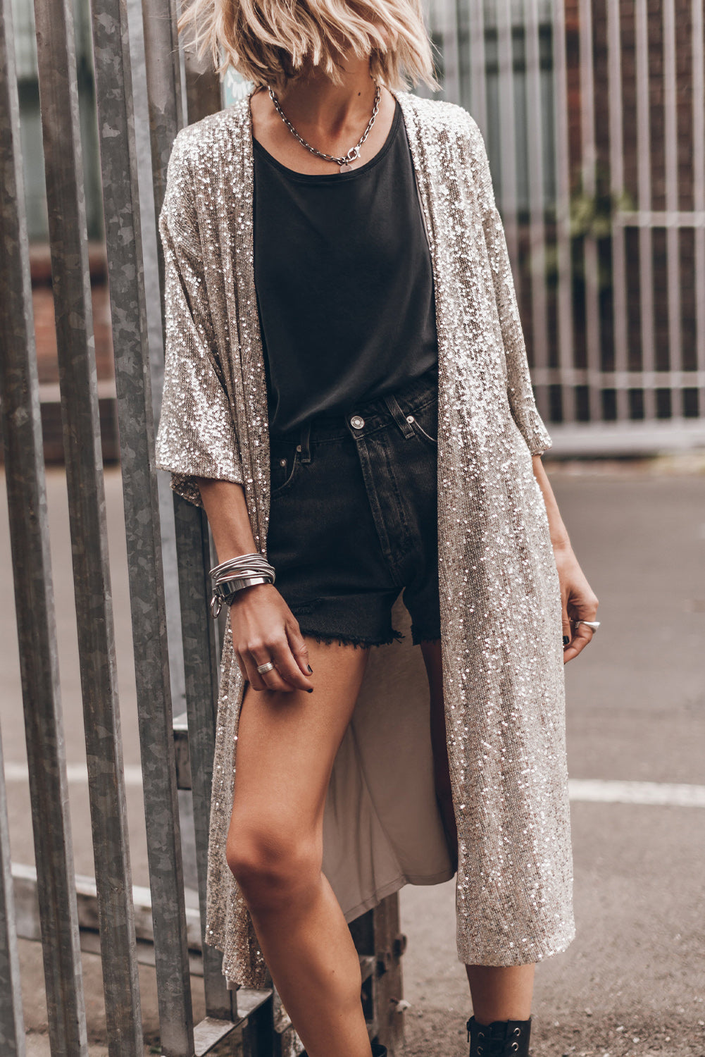 Memphis Sequin Duster Cardigan