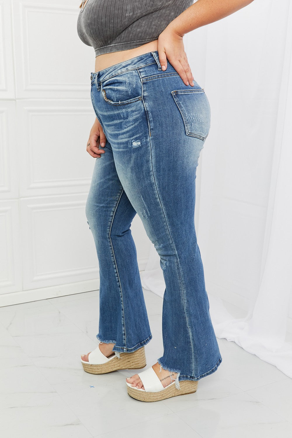 RISEN Iris High Waisted Flare Jeans