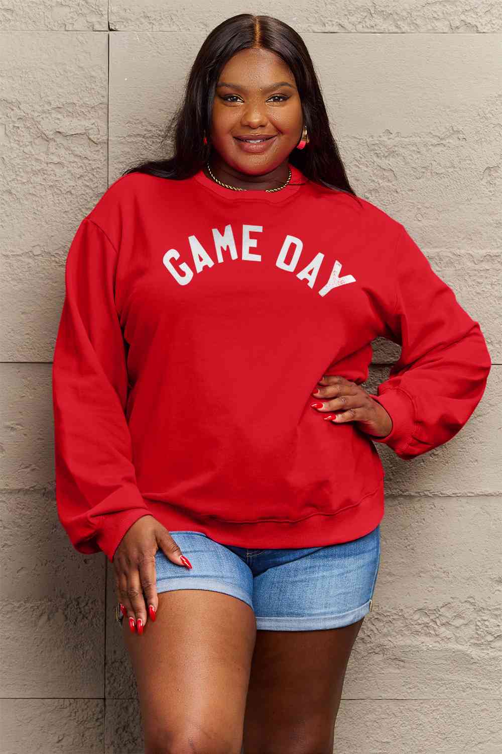 Simply Love Full Size Game Day Graphic Sweatshirt