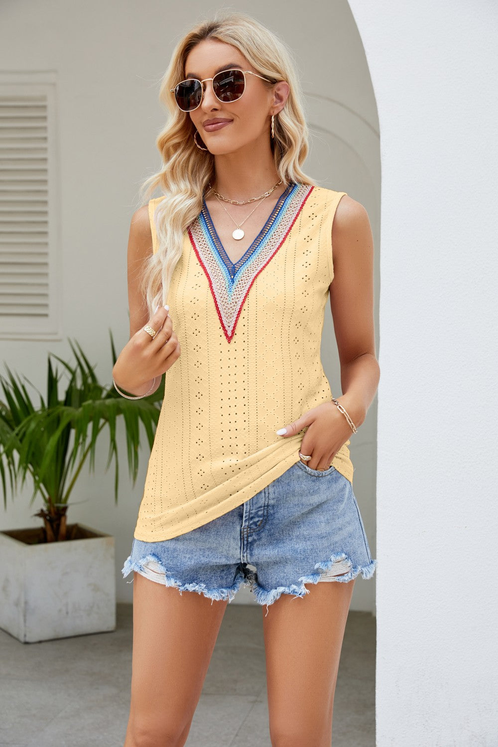 Virginia Eyelet Tank