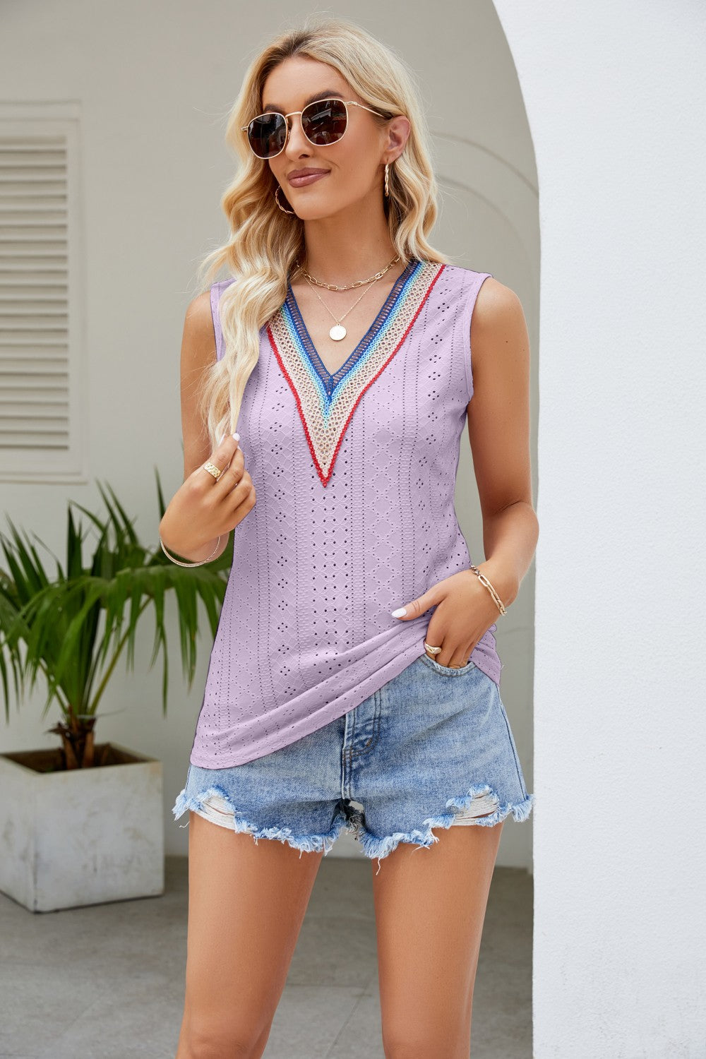 Virginia Eyelet Tank