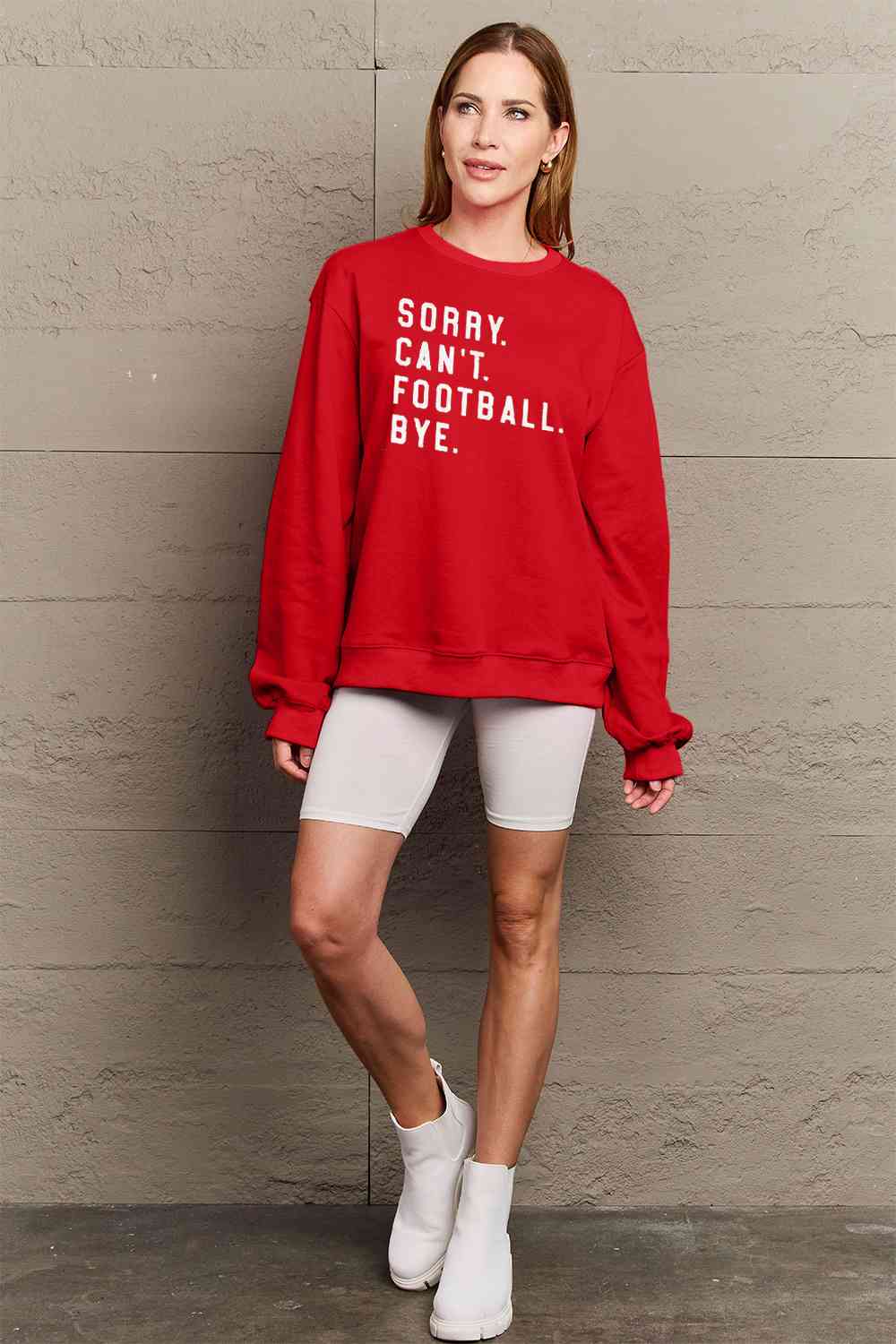 Simply Love Football Graphic Sweatshirt