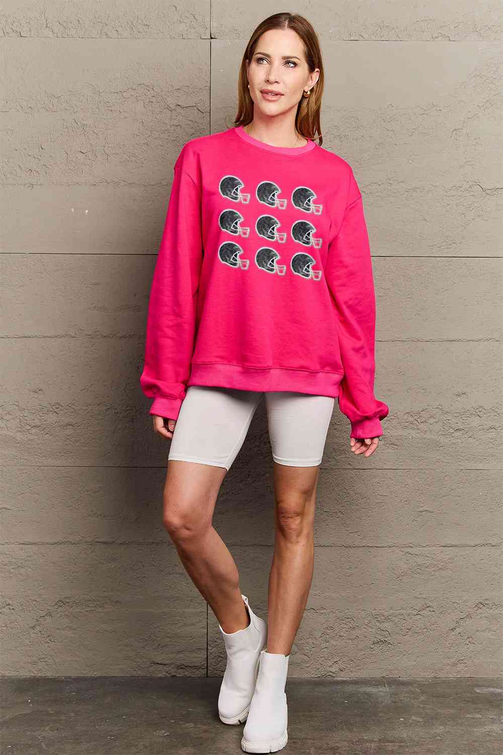 Simply Love Graphic Round Neck Sweatshirt