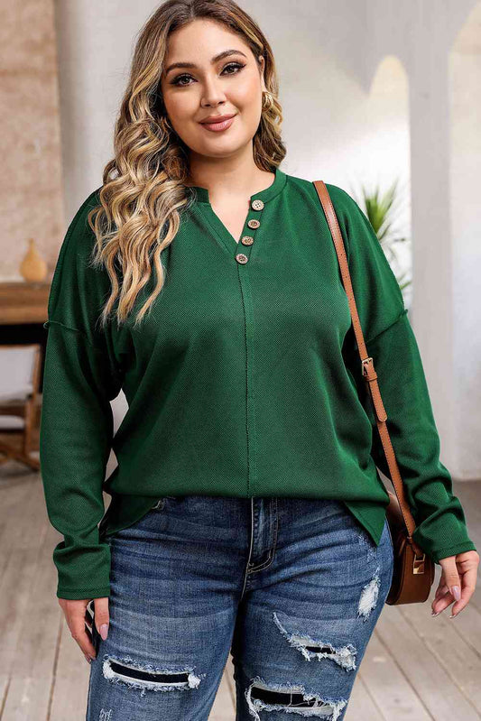 Curvy Exposed Seam Sweatshirt