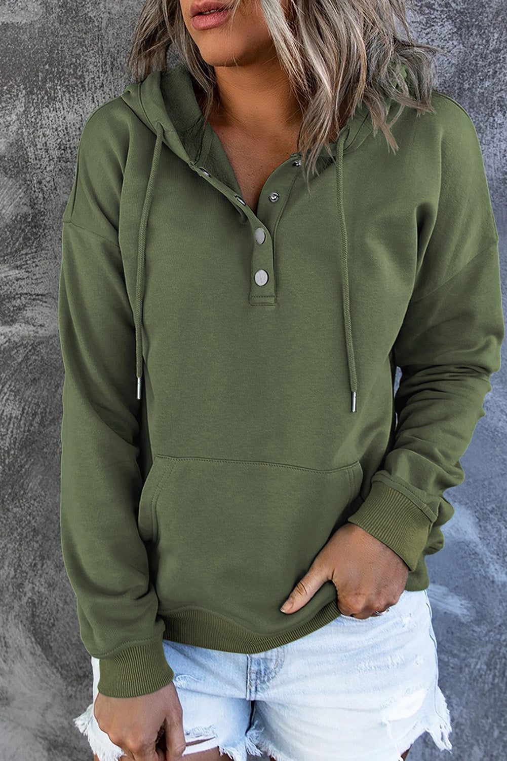 Simply Put Long Sleeve Hoodie with Pocket