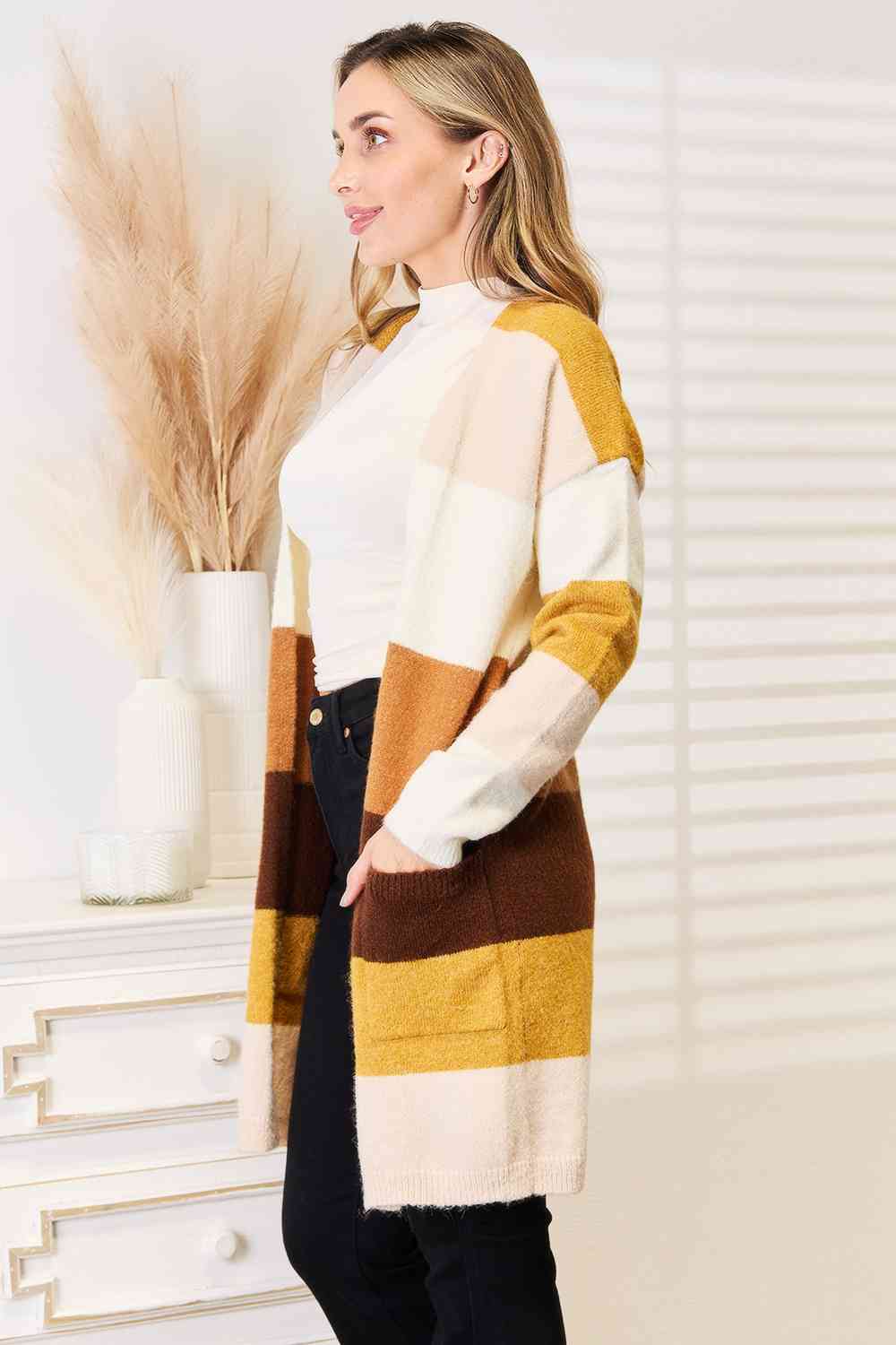 Woven Right Marie Color Block Cardigan