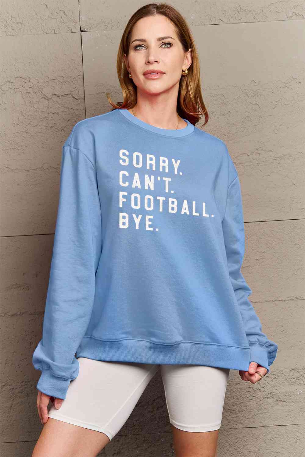 Simply Love Football Graphic Sweatshirt