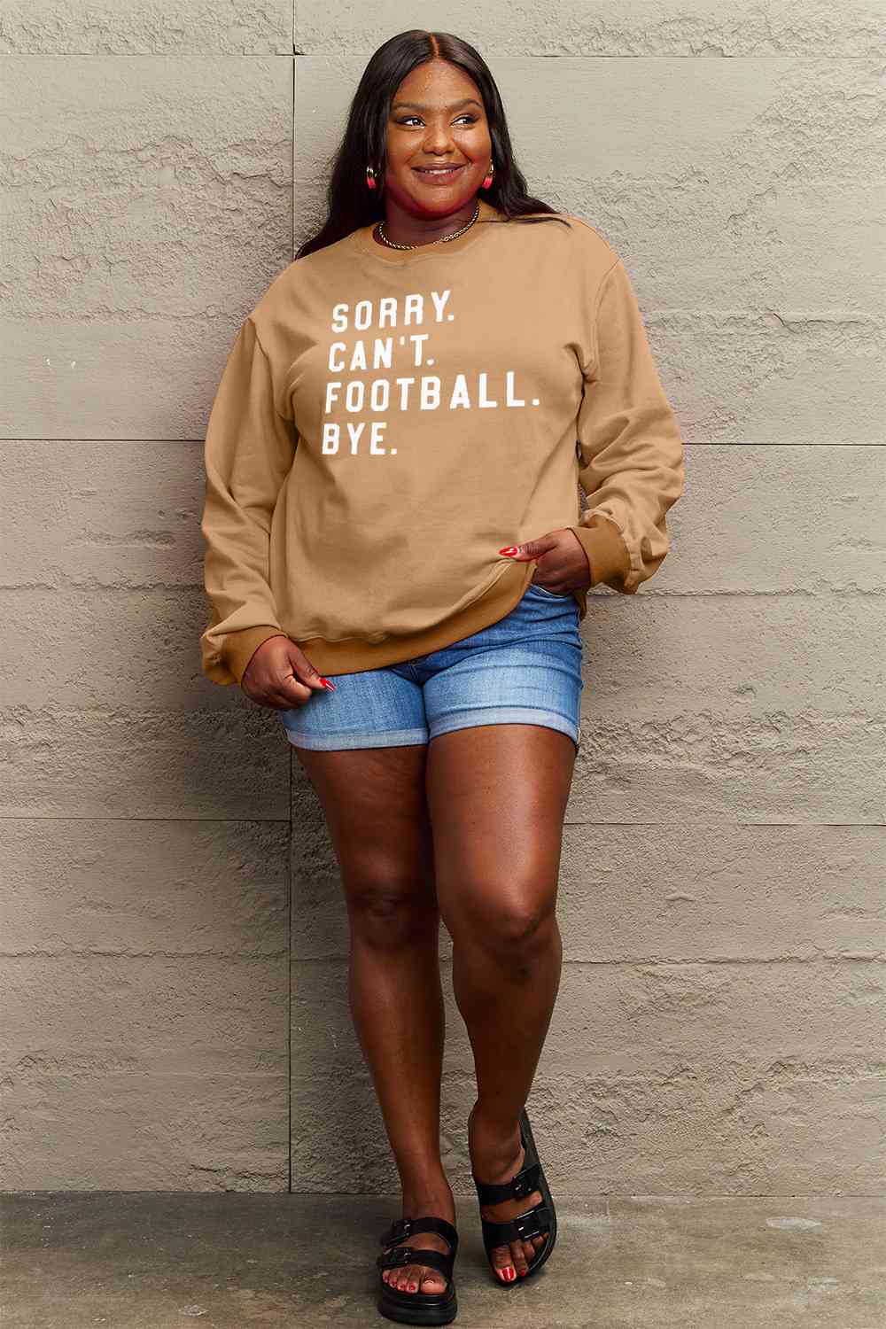 Simply Love Football Graphic Sweatshirt