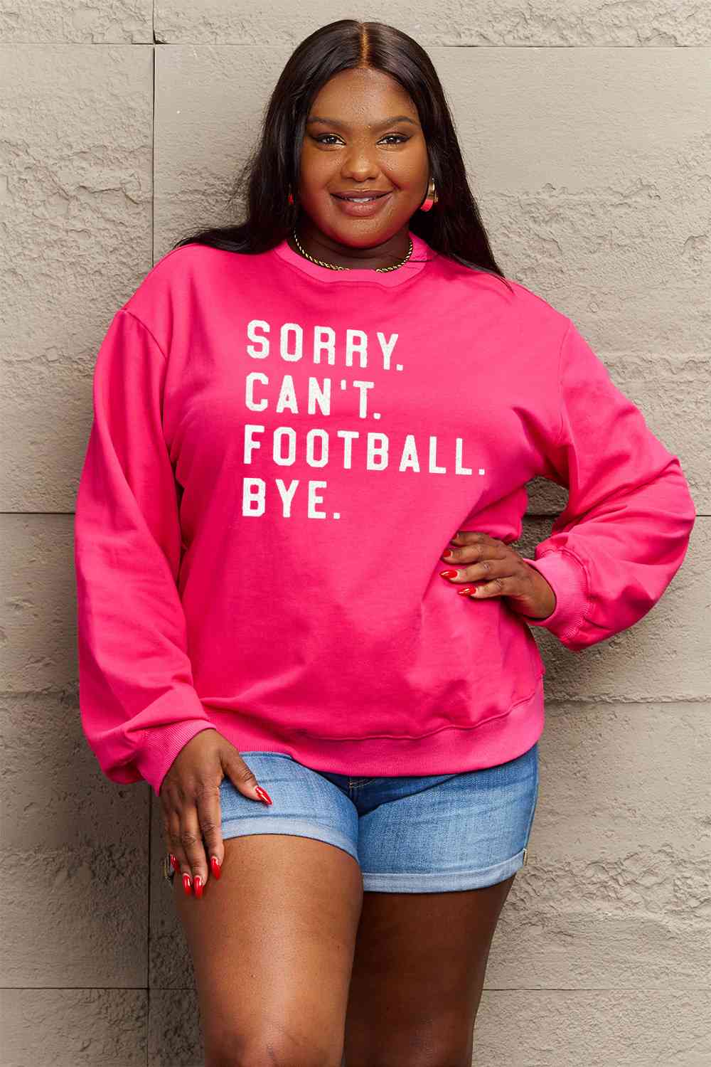 Simply Love Football Graphic Sweatshirt