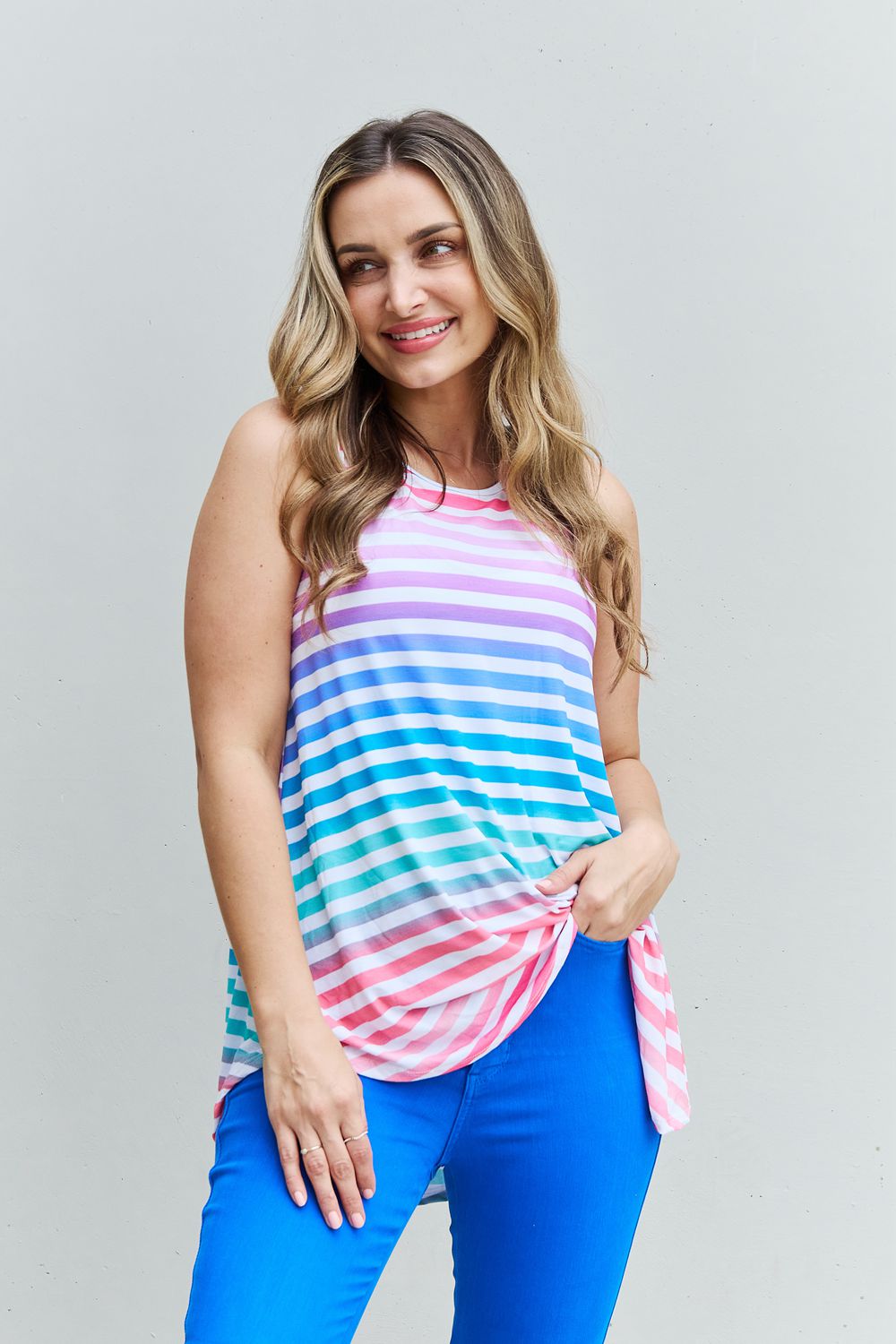 Love Yourself Multicolored Sleeveless Top