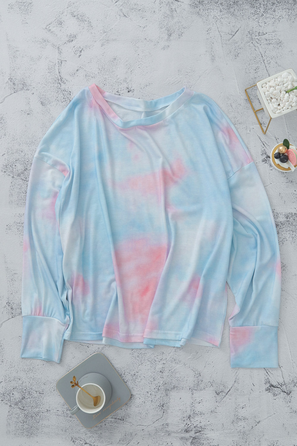 Tie-Dye Boat Neck Top