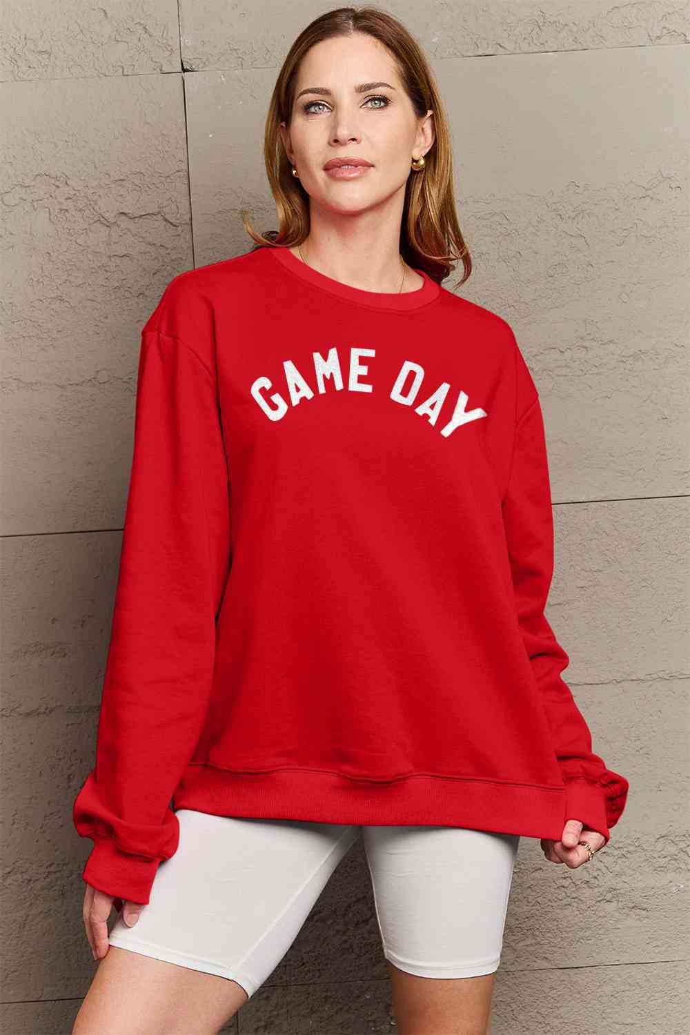 Simply Love Full Size Game Day Graphic Sweatshirt