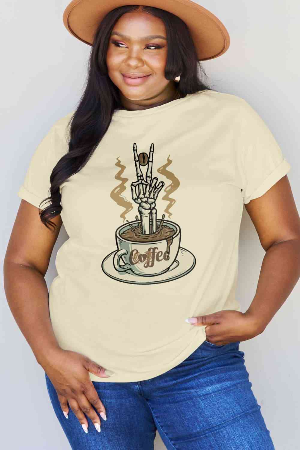 Simply Love Coffee Graphic Cotton Tee