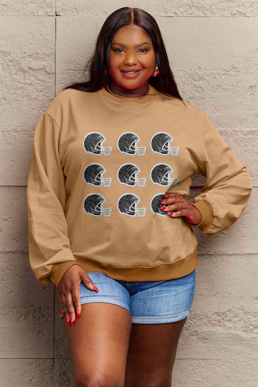 Simply Love Graphic Round Neck Sweatshirt