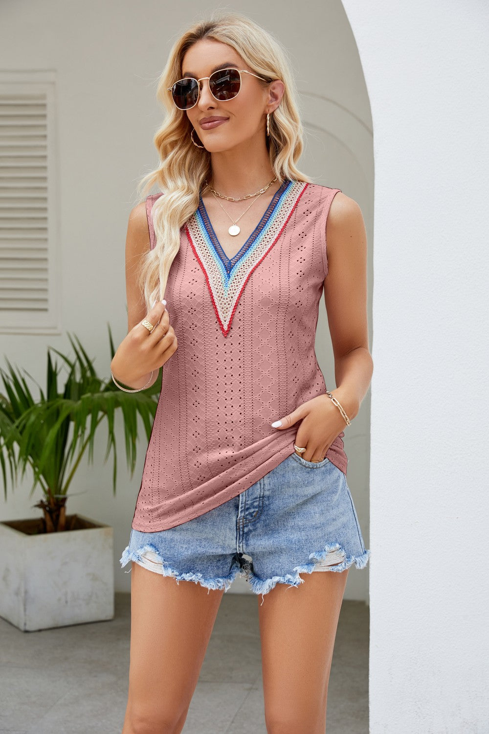 Virginia Eyelet Tank